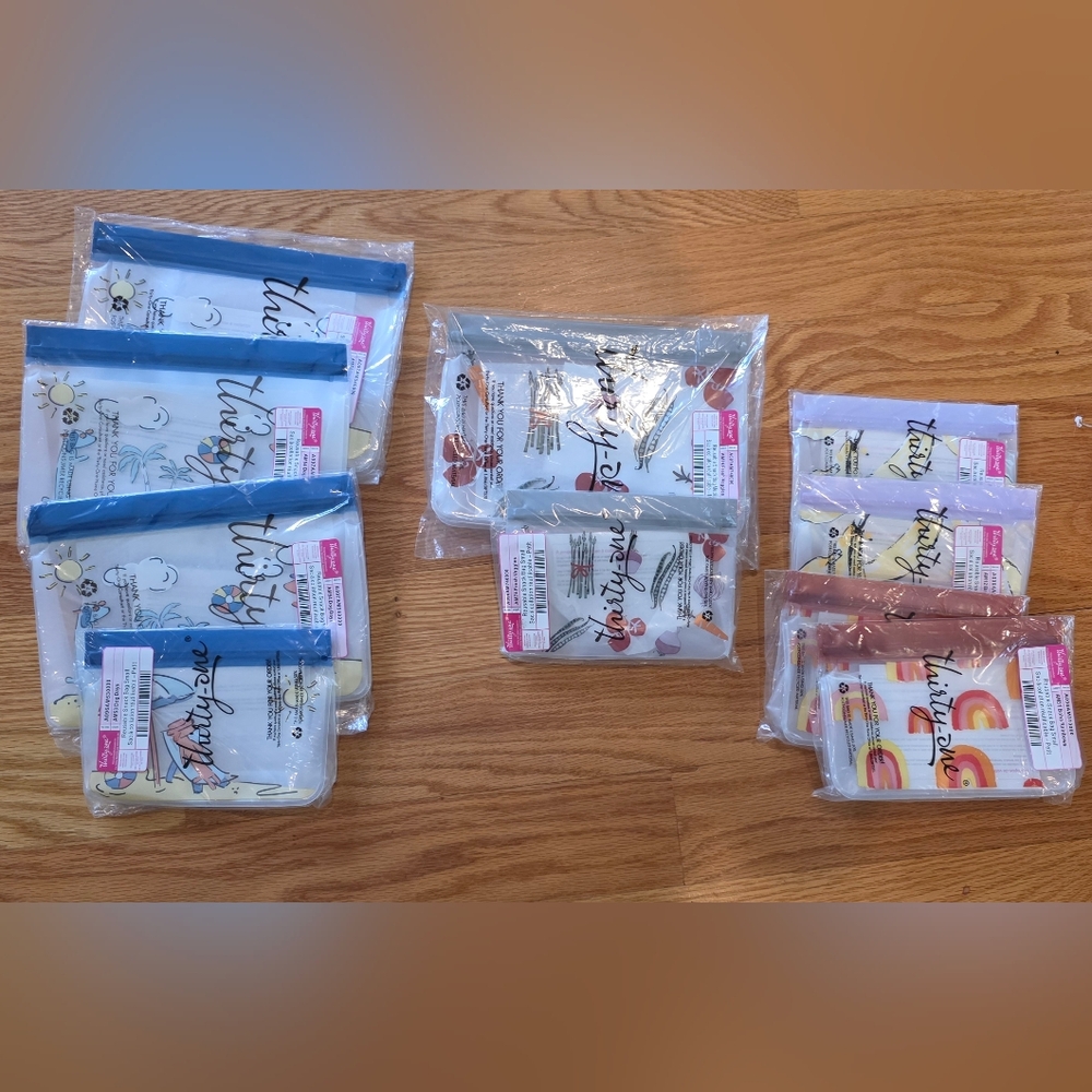 Thirty-one SMALL MEDIUM  Essential SNACK BAGS NWT Set 10